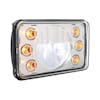 4" X 6" ULTRALIT LED High Beam Headlight With Dual Function Position Lights - Right Tilt ON