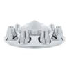 Chrome Pointed Front Axle Cover With 33mm Push On Lug Nut Covers - Side