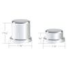 48 Pack of Chrome Plastic Huck Rivet Nut Covers - Specs