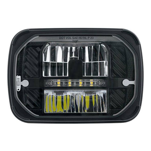 ULTRALIT 5"X7" Heated LED Headlight With White Position Light - OFF