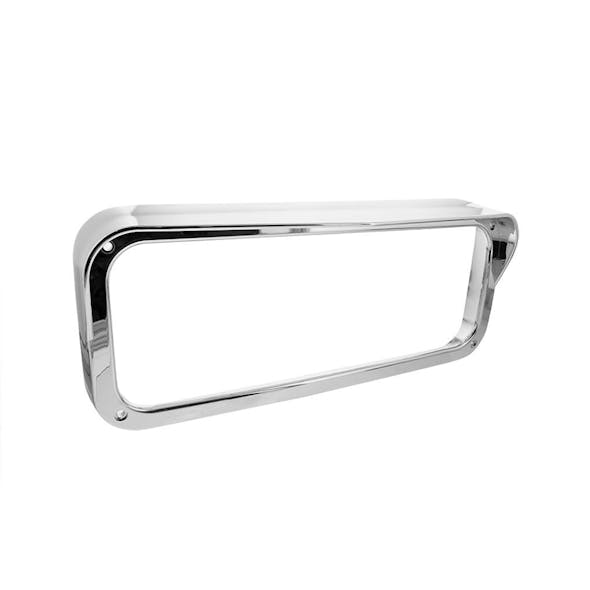 Chrome Rectangular Projection Headlight Replacement Bezel - Tilt