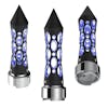 Black Thread-On Daytona Spike Vertical LED Shift Knob - Blue 9/10
