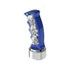 Chrome Skull Pistol Grip Shift Knob With 9/10 Speed Adapter - Indigo Blue Tilt Left