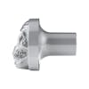 Vibrant Color Skull Air Valve Knob - Liquid Silver Side
