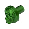 Vibrant Color Skull Air Valve Knob - Emerald Green Tilt