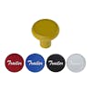 Vibrant Colored Deluxe Trailer Air Brake Knob With Stickers - Electric Yellow