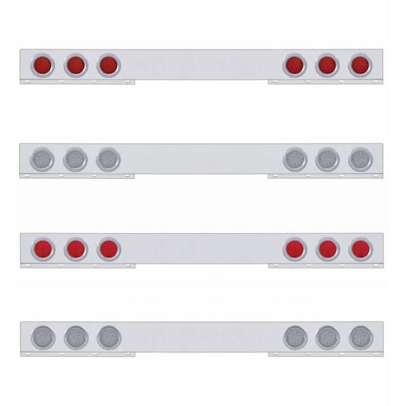 Chrome One Piece Rear Light Bar With Red LED Lights - Default