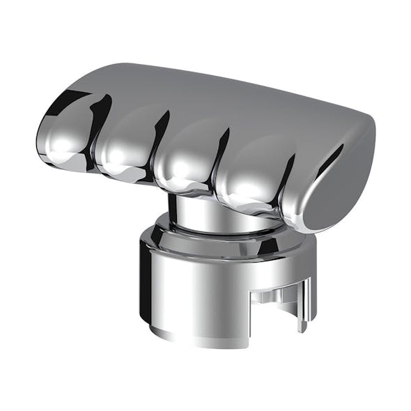 T-Shape Thread On Shift Knob With 13/15/18 Speed Adaptor - Chrome Left