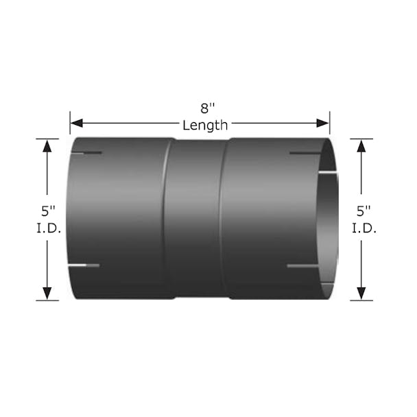 5"ID x 5"ID Aluminized Exhaust Coupler Raney's Truck Parts