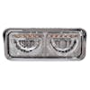 Kenworth T600 T800 W900B W900L Half Moon Rectangular Chrome Headlight Assembly - Driver Side