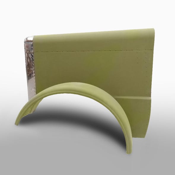 Peterbilt 389 Aluminum Hood With Fiberglass Fenders Stainless Steel Grille And Surround- Side