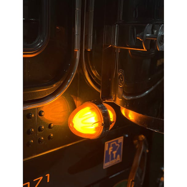 Peterbilt Accessories Peterbilt SS Front Air Cleaner Light Bars 2 Lights. Light Dark Amber Watermelon Kenworth Interior Light - Foto 7