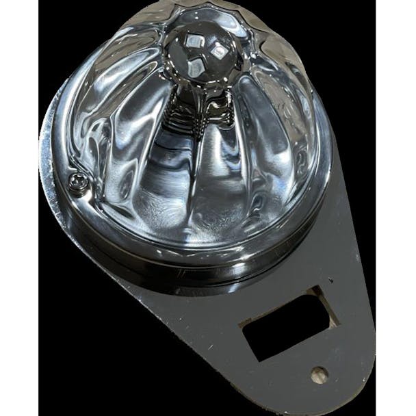 Kenworth Stainless Steel Teardrop Style Plate 1 Watermelon Hole With 1 Toggle Switch Hole - Thumbnail