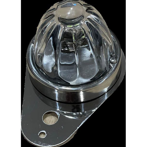 Kenworth Stainless Steel Teardrop Style Interior Dome Light 1 Watermelon Hole With 1 Toggle Switch - Thumbnail