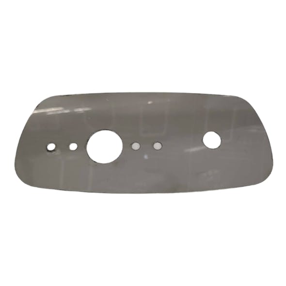 Kenworth Stainless Steel Rounded Dome Light Bracket With 1 Watermelon Light Hole - Driver Plate