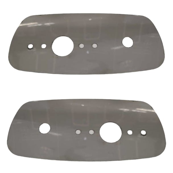 Kenworth Stainless Steel Rounded Dome Light Bracket With 1 Watermelon Light Hole - Thumbnail