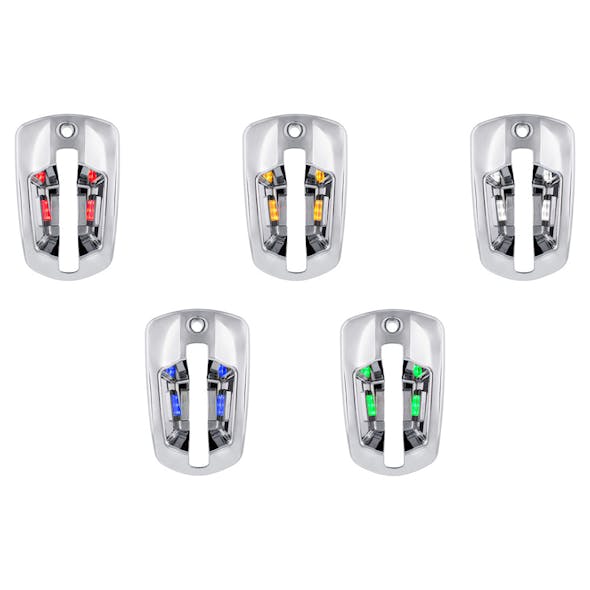 Freightliner Cascadia 6 LED Illuminated Chrome Door Handle Cover - default