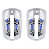 Freightliner Cascadia 6 LED Illuminated Chrome Door Handle Cover - blue