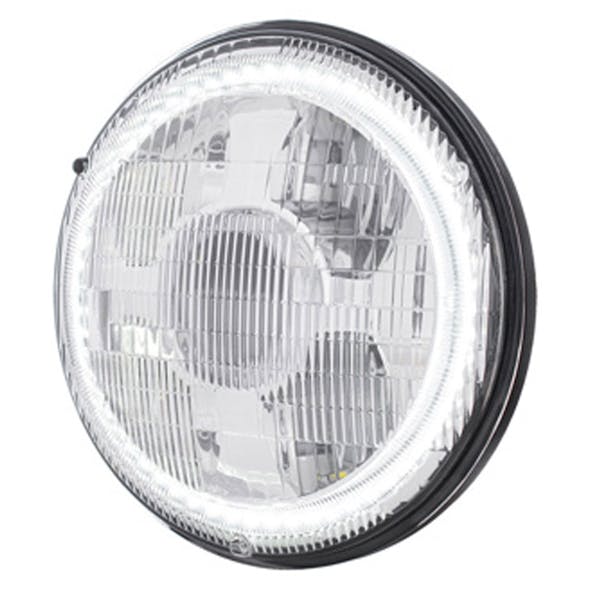 High Power 7" Projection LED Light with Dual Color Halo & Classic Lens (UPI31499) - white halo angle