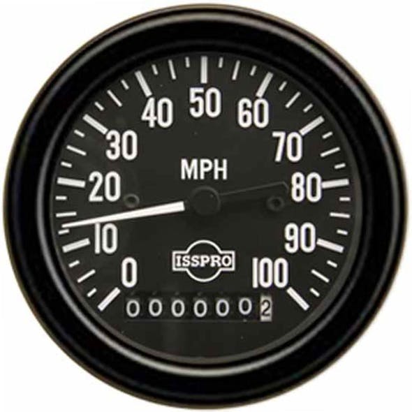 Semi 3 3/8" Electric Programmable Speedometer Gauge By ISSPRO - chrome 100