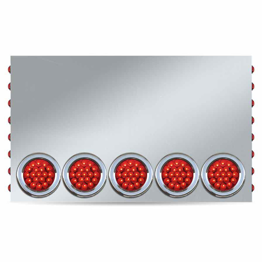 Grand General 4" Round SST LED Tail Light – 18 Red LEDs, Clear Lens – For Truck/Trailer