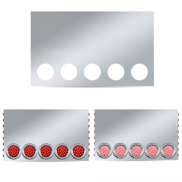 Trux 20" Drop Rear Center Panel With 4" & 3/4" LEDs - default
