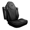 Freightliner Cascadia Semi Truck Premium Cloth Orthopedic Seat Cover - black black