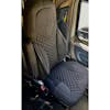Freightliner Cascadia Semi Truck Premium Cloth Orthopedic Seat Cover - installed blk blk