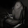 Legacy Silver High Back Semi Truck Premium Orthopedic Seat Cover - seat black