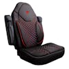 National & Heritage Silver Semi Truck Premium Orthopedic Seat Cover - black red