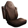 National & Heritage Silver Semi Truck Premium Orthopedic Seat Cover  -brown
