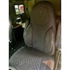 National & Heritage Silver Semi Truck Premium Orthopedic Seat Cover - installed blk blk