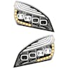Chrome Quad-LED Headlight - Driver On Angled