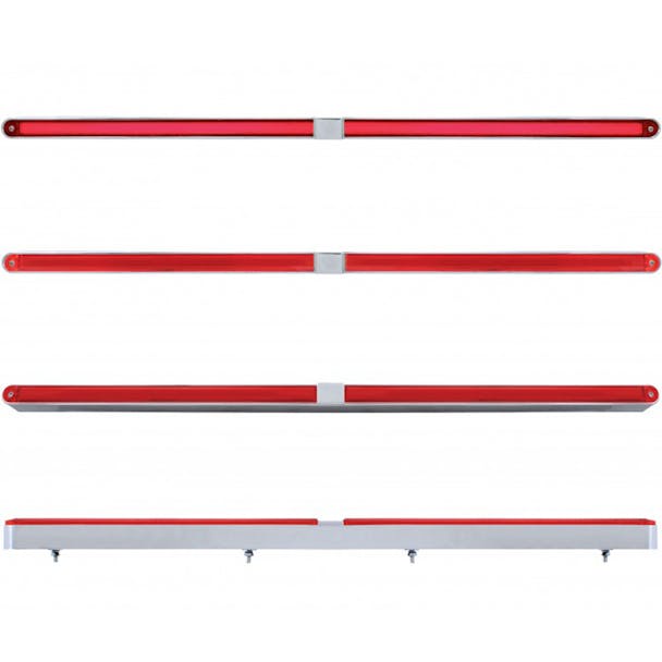 24 Inch Dual Function GLO Light Bar With Chrome Housing Red