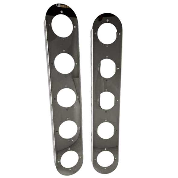  Kenworth 15" Front Air Cleaner Bracket Radius Ends with 5 Light Holes (100646) -  vertical