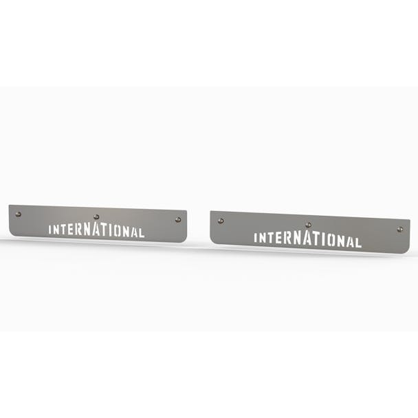 International Logo Stainless Steel 24" Bolted Mud Flap Weight (100824)- default