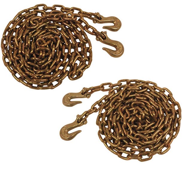  20' Grade-70 Yellow Dichromate Transport Chain with Clevis Hooks - default