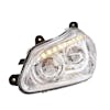 Kenworth T680 Chrome Headlight With Sequential Turn Signal-Side 3