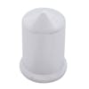 Chrome Plastic 3" Push On Pointed Lug Nut Cover-Top Down