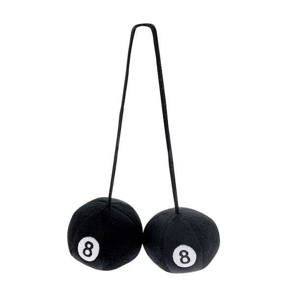 Classic 3" Round Fuzzy 8-Ball (Pair)-Default 