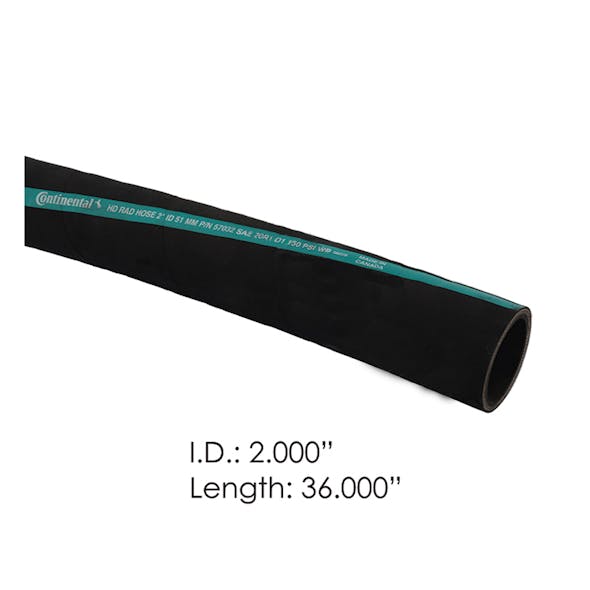 Continental 2"x36" HD Radiator Hose 57032 24432 GT4175SC200 4175SC200 - Dimensions