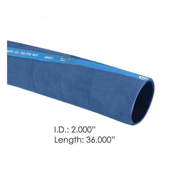 Continental 2"x36" Elite Radiator Hose 57232 24832 - Dimensions