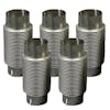 3.5" x 12" Fixed Stainless Steel Exhaust Bellow 5-pack