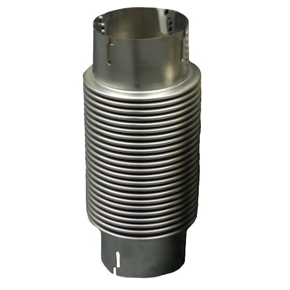 4" x 12" Fixed Stainless Steel Exhaust Bellow