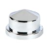10 Pack Of Chrome Plastic 3/4" x 7/8" Pointed Push On Nut Covers Angled