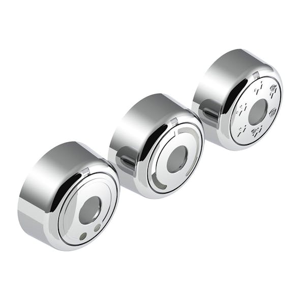 Chrome Freightliner Cascadia A/C Control 6 Piece Dial Covers Default