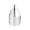 Chrome Plastic 5/8" x 2" Spike Nut Cover Push-on Front