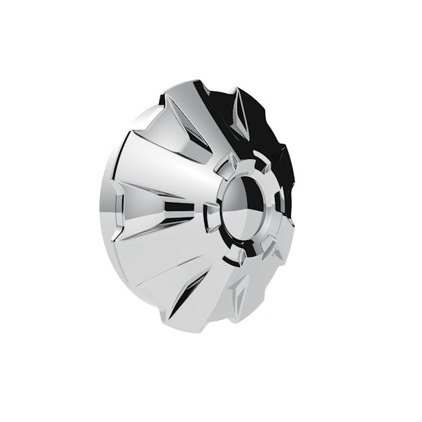 Chrome Rubicon Front Axle Cover With 33mm Thread-On Lug Nut Covers-Default