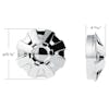 Chrome Rubicon Front Axle Cover With 33mm Thread-On Lug Nut Covers-Dimensions