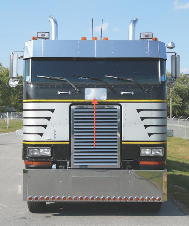 Peterbilt 362 COE Above Grill Hinged Door For Logo Replacement By RoadWorks